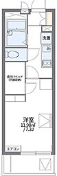 レオパレスハレ・マレコ 1Kの間取図画像