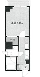 リベール西片 6階1Kの間取り