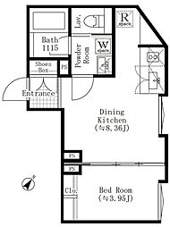 エディット西池袋 1階1LDKの間取り