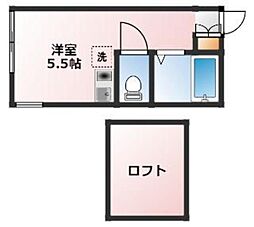 アンフィニ鶴見市場 ワンルームの間取図画像
