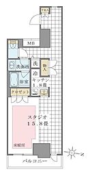 Brilliaist東雲キャナルコート 1Kの間取図画像