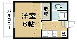 アークパル茅ヶ崎 1Kの間取図画像