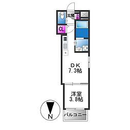 yumaison west 1DKの間取図画像