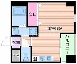 ガーディアンズパレス高殿 ワンルームの間取図画像