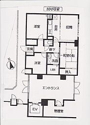 リヴェール川口 1階3DKの間取り