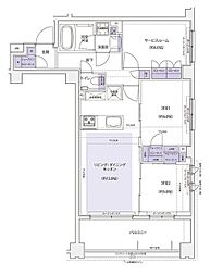 KDXレジデンス横濱紅葉坂 2SLDKの間取図画像