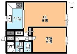 メゾン小池 1階1LDKの間取り
