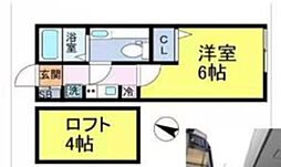 アザーレ新小岩 1Kの間取図画像
