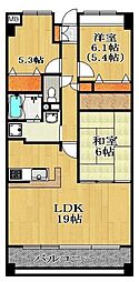 アルデールヒルズ 4階3LDKの間取り