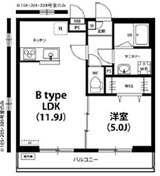 リブリ-CrestYanagisaki 1LDKの間取図画像