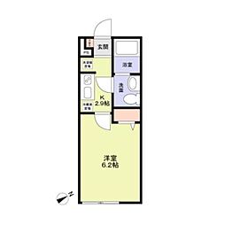 （仮称）船橋日大Ｂ新築計画 1階1Kの間取り