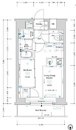 アークマーク池袋本町 4階1LDKの間取り