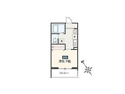 ＭＥＬＤＩＡ新座II 2階1Kの間取り