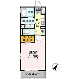 サンモール上井草 2階1Kの間取り