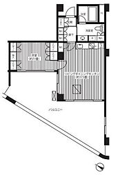 ヒューリック浅草一丁目 6階1LDKの間取り