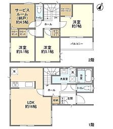 Kolet岩槻仲町05 1階3SLDKの間取り