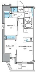 ルフォンプログレ秋葉原EAST 2LDKの間取図画像