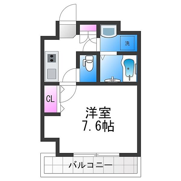 セントラルコート ｜大阪府大阪市阿倍野区阪南町４丁目(賃貸マンション1K・5階・26.10㎡)の写真 その2