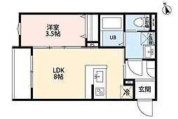 robot home 蕨V 1LDKの間取図画像