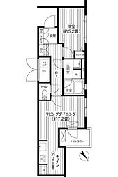 コスモリード新宿余丁町 309 3階1LDKの間取り