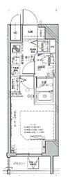 Le'a川崎壱番館 1Kの間取図画像