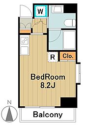 Conde相模原 9階1Kの間取り