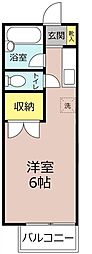 CastleHarmony ワンルームの間取図画像