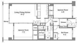 テレパレス西千葉 6階3LDKの間取り