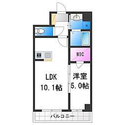 グランパシフィック花園innovation 7階1LDKの間取り