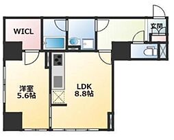 JR総武本線 津田沼駅 徒歩4分の賃貸マンション 4階1LDKの間取り
