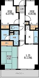 アーバンパーク市ヶ尾 3LDKの間取図画像
