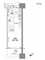 パークハビオ西新宿 ワンルームの間取図画像