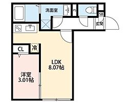 文京区大塚2丁目マンション 1LDKの間取図画像
