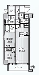 Alivis綾瀬 2LDKの間取図画像
