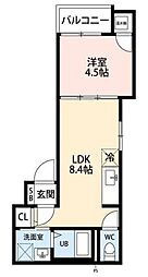 FaseciaParure 1LDKの間取図画像