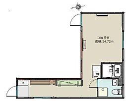 BoaSorte綾瀬1丁目 ワンルームの間取図画像