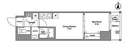 Daffitto錦糸町 1DKの間取図画像