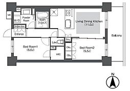 コンフォリア成増グリーンサイド 3階2LDKの間取り