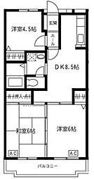 サニーコート 3DKの間取図画像