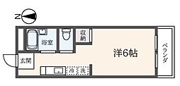 ハイムサンフラワー ワンルームの間取図画像