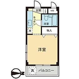 メゾンパール豊玉 ワンルームの間取図画像