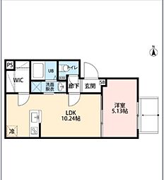 中野区弥生町3丁目マンション 1LDKの間取図画像
