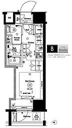 アクサス渋谷初台 ワンルームの間取図画像