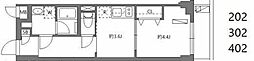 ワーフときわ台 1Kの間取図画像