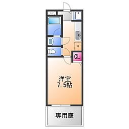 JR阪和線 津久野駅 徒歩10分の賃貸アパート 1階1Kの間取り
