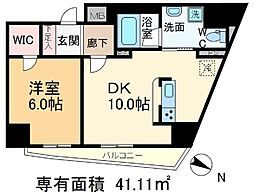 プロスペクト西巣鴨 9階1LDKの間取り