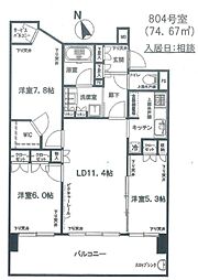 ブランズ川口栄町パークフロント 3LDKの間取図画像