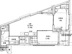 ブランシカ練馬高松 2LDKの間取図画像