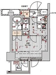 プレシャスハーモニー八王子 11階1Kの間取り