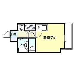 プランドールマサキ ワンルームの間取図画像
